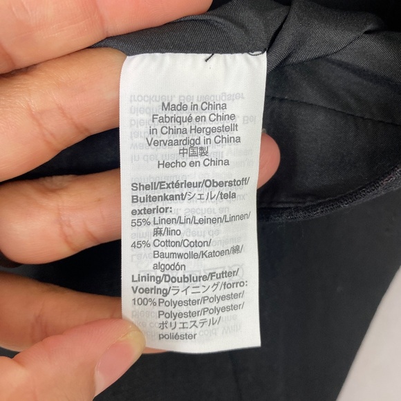 J.Crew Womens Solid Midi Pencil Skirt In Black Size 4 Linen Cotton - Picture 9 of 10